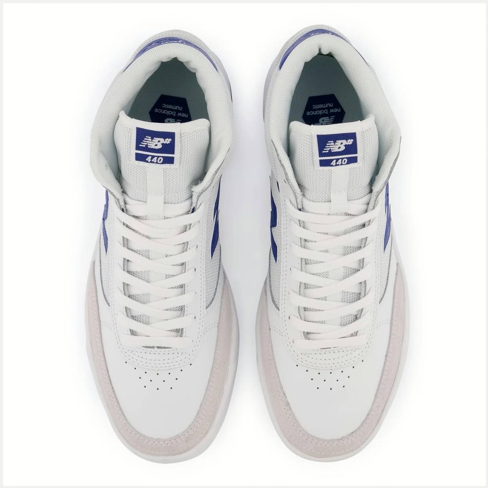 New Balance Numeric 440 High Skateboard Shoes - White / Royal - Image 3