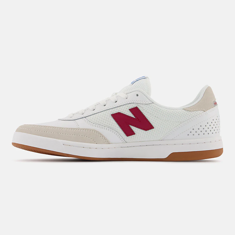 New Balance Numeric 440 Skateboard Shoes - White/Burgundy - Image 2