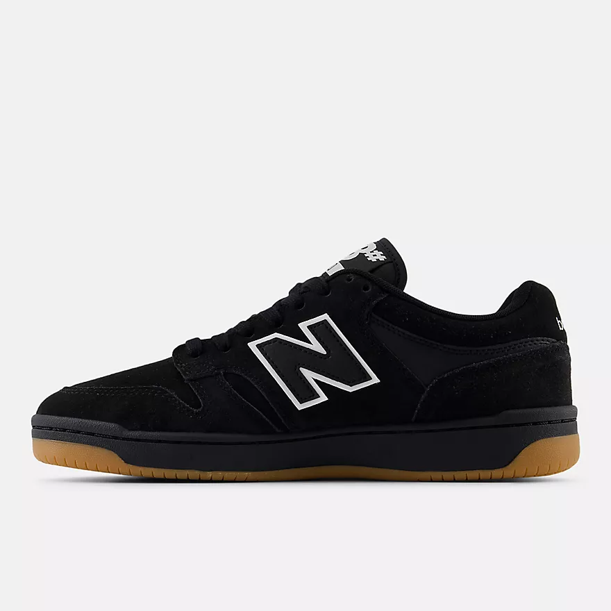 New Balance Numeric 480 Skateboard Shoes - Black With White - Image 3
