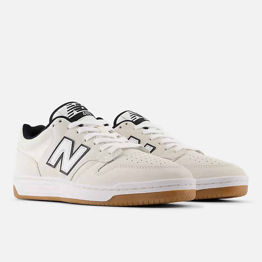 New Balance Numeric 480 Skateboard Shoes - White With Black - Image 2