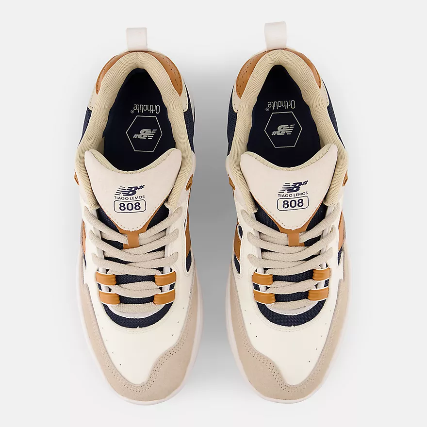New Balance Numeric 808 Tiago Lemos Skateboard Shoe - Sea Salt / Tan - Image 4