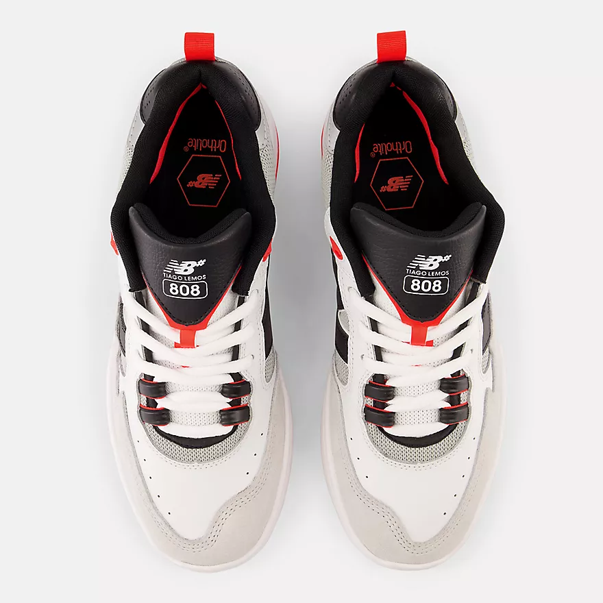 New Balance Numeric 808 Tiago Lemos Skateboard Shoe - White / Black - Image 4