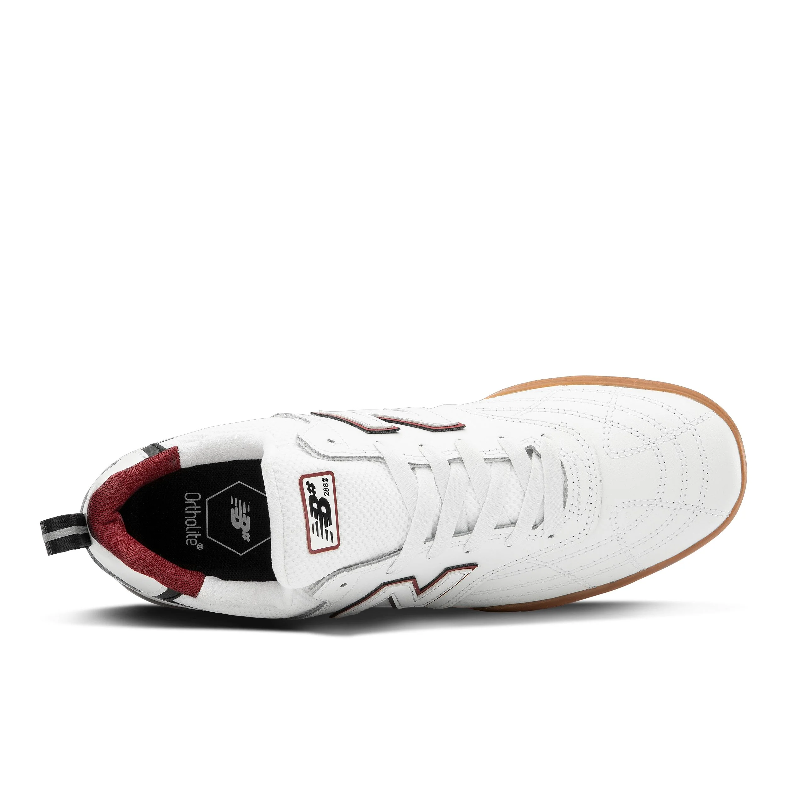New Balance Numeric 288 Skateboard Shoe - White/Black/Gum - Image 3