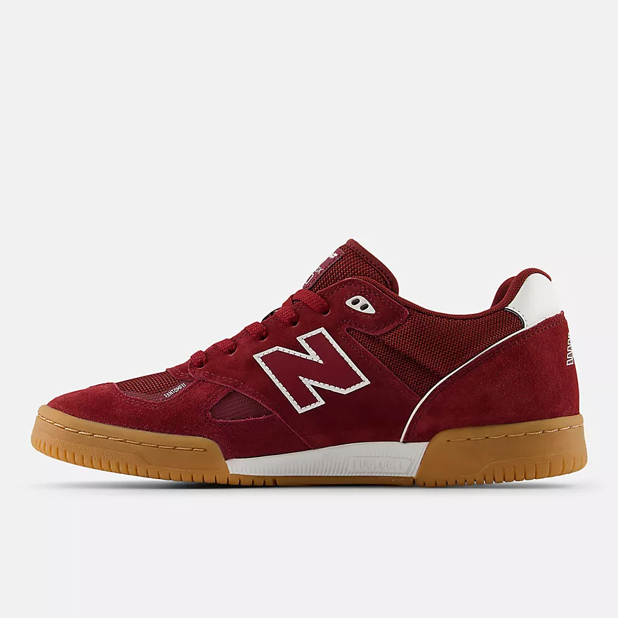 New Balance Numeric NM600 Tom Knox Skateboard Shoes - Burgundy With White - Image 3