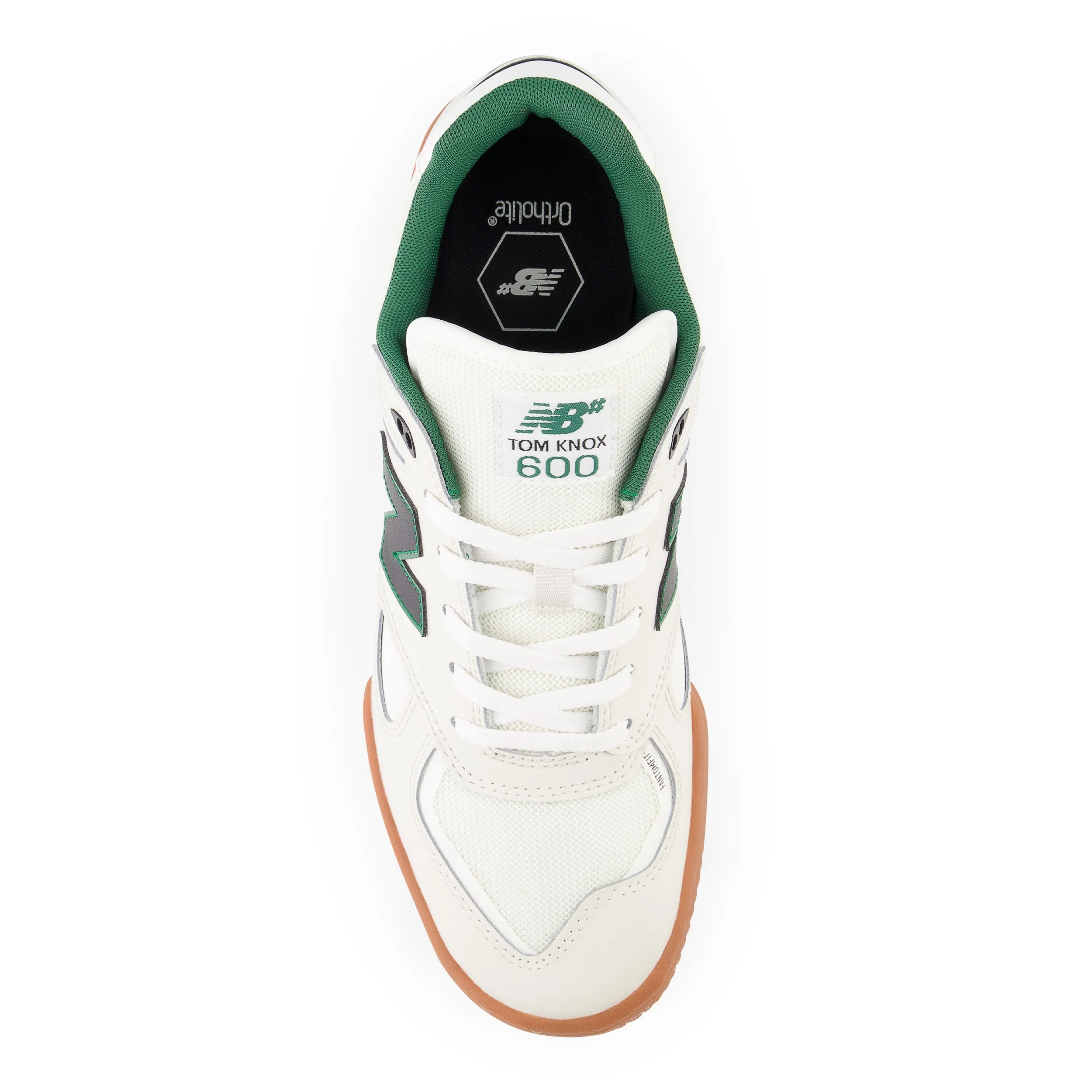New Balance Numeric NM600 Tom Knox Skateboard Shoes - White / Green - Image 3