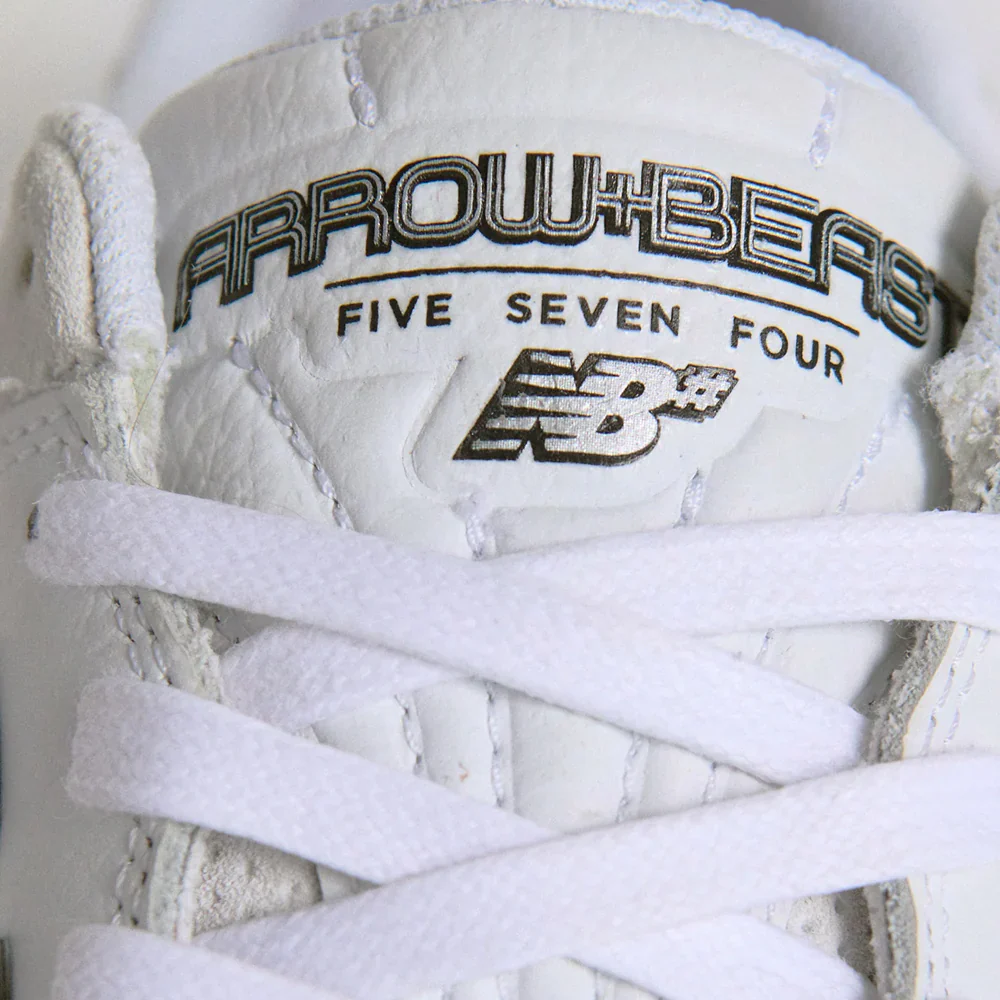 New Balance Numeric X Arrow & Beast 574 Skate Shoes - White / White - Image 2