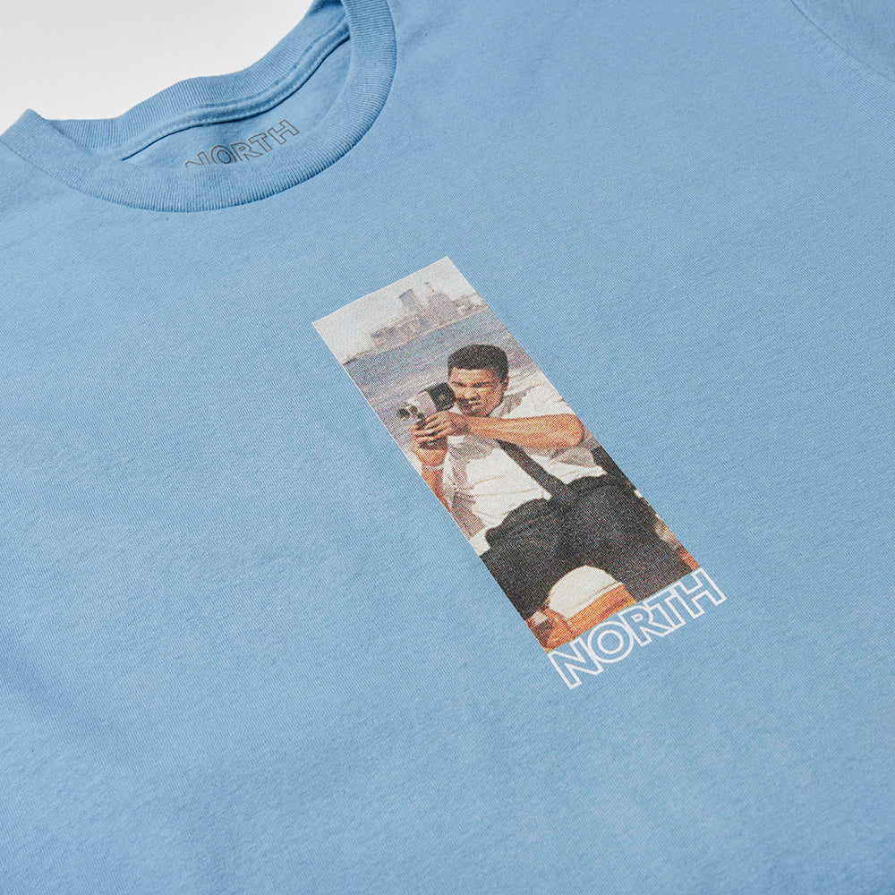 North Skate Mag Ali Super 8mm T-Shirt - Slate Blue - Image 2