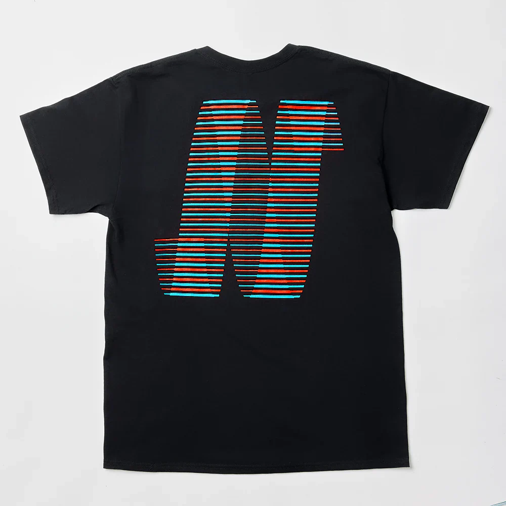 North Skate Mag North N Logo T-Shirt - Black / Blue / Red - Image 2