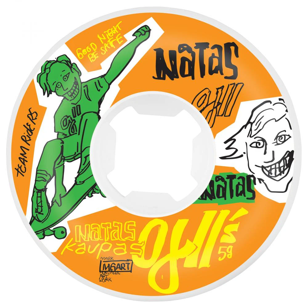 OJ Wheels Natas 2 Original Hardline 95a Skateboard Wheels Orange - 58mm