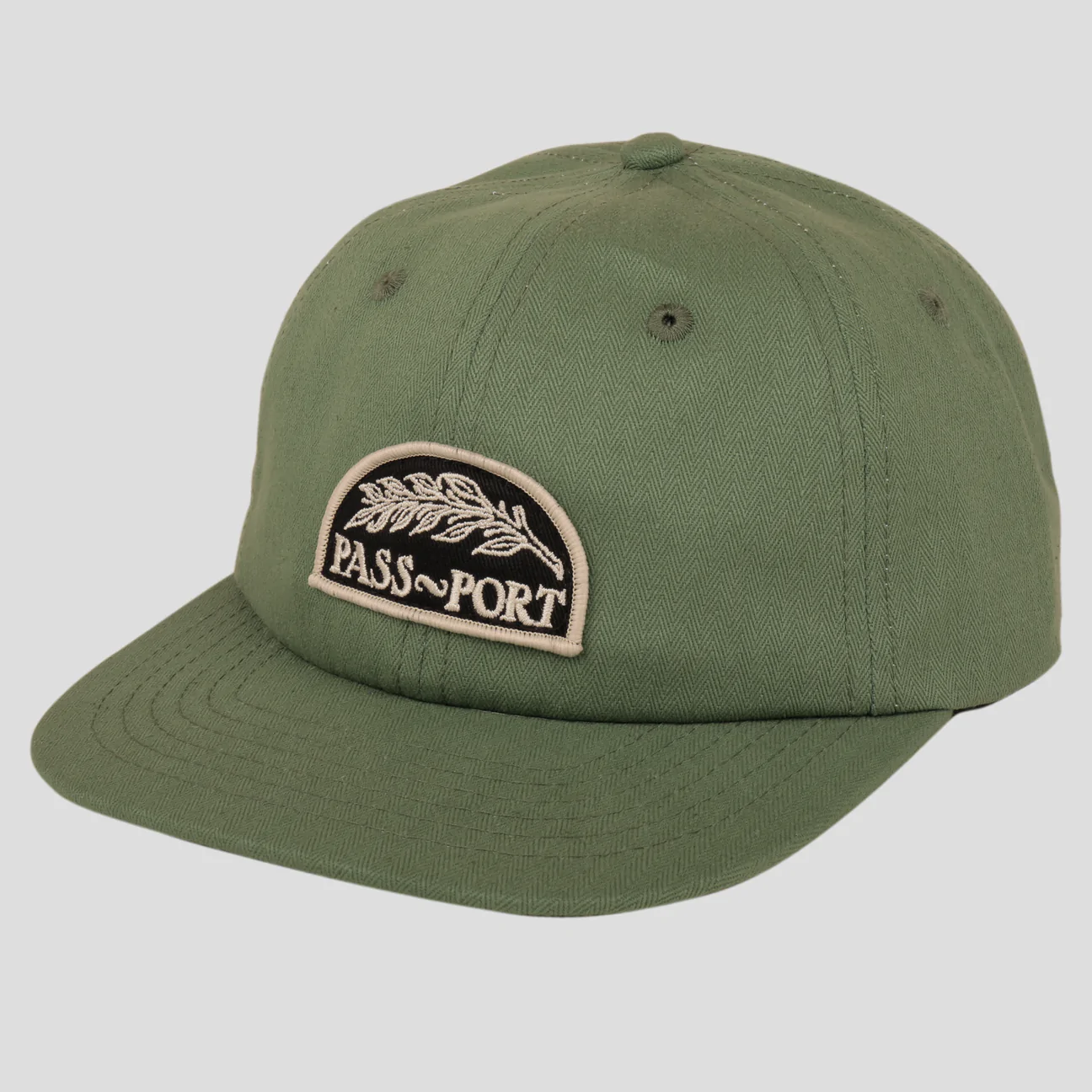 Pass-Port Quill Patch 6 Panel Cap - Sage Green