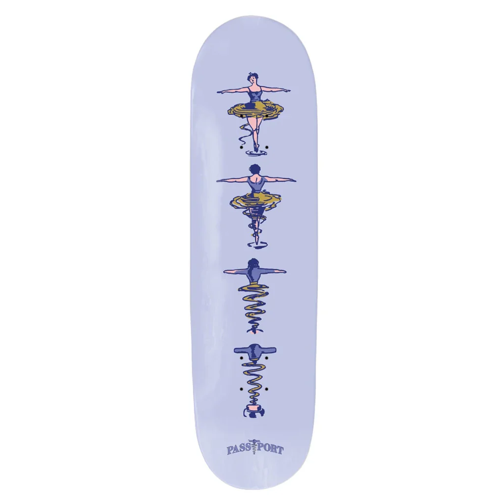 Pass-Port Spin Me Round Corkscrew Skateboard Deck (Lilac) - 8.5
