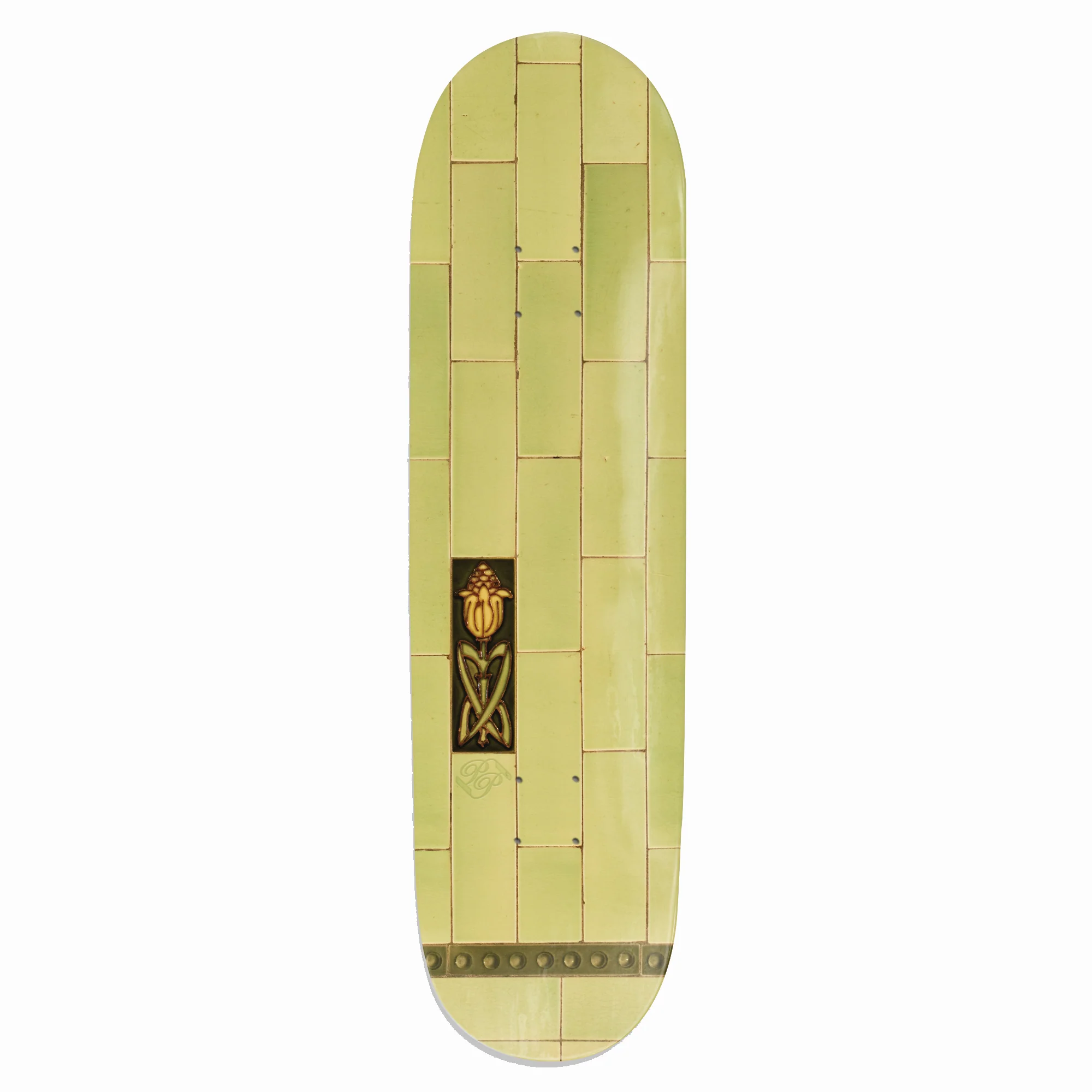 Pass-Port Tile Life (Lime) Skateboard Deck -8.25