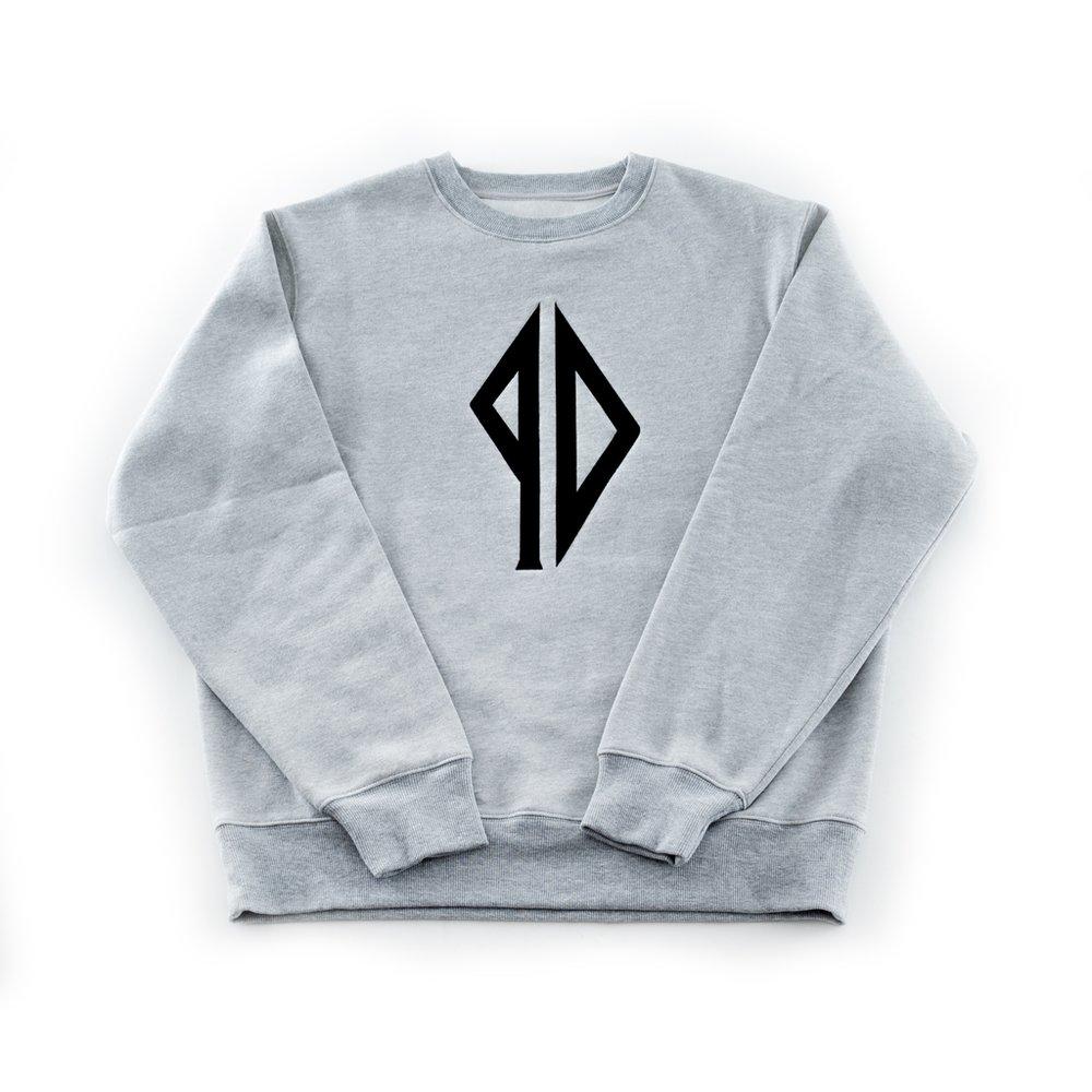 Piss Drunx Big Logo Crewneck Sweater - Heather Grey