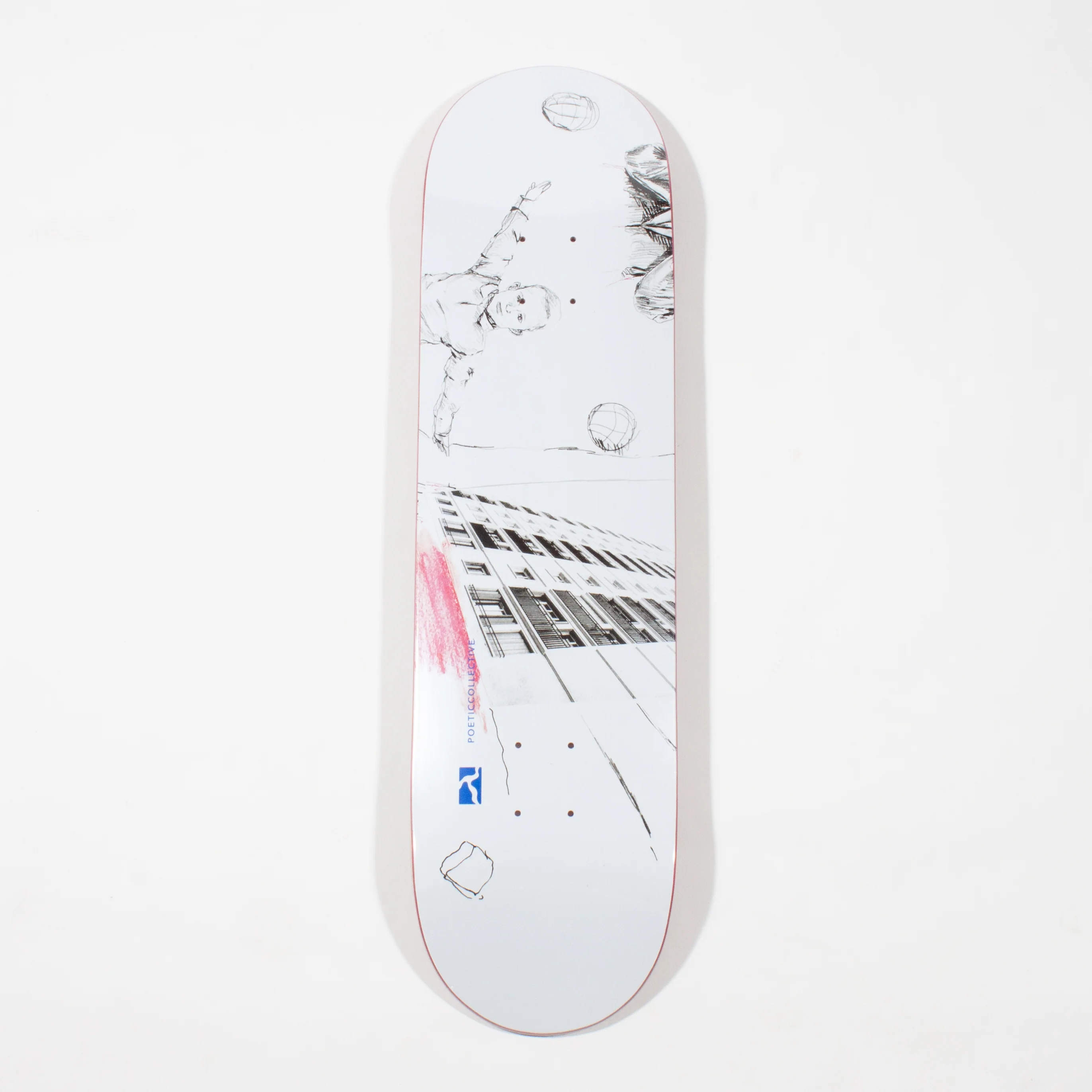 Poetic Collective Sketch / Facade Skateboard Deck - 8.25