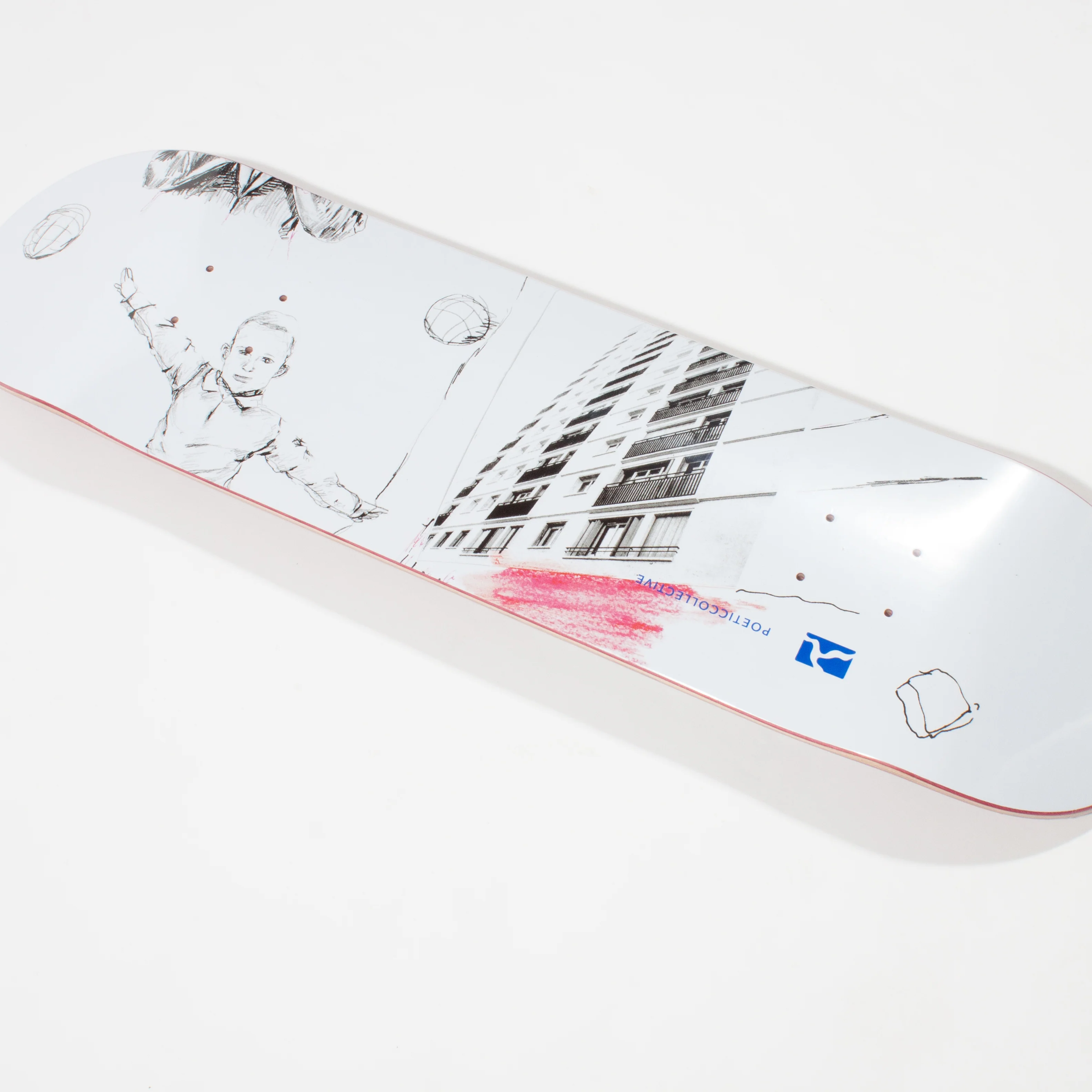 Poetic Collective Sketch / Facade Skateboard Deck - 8.25 - Image 2