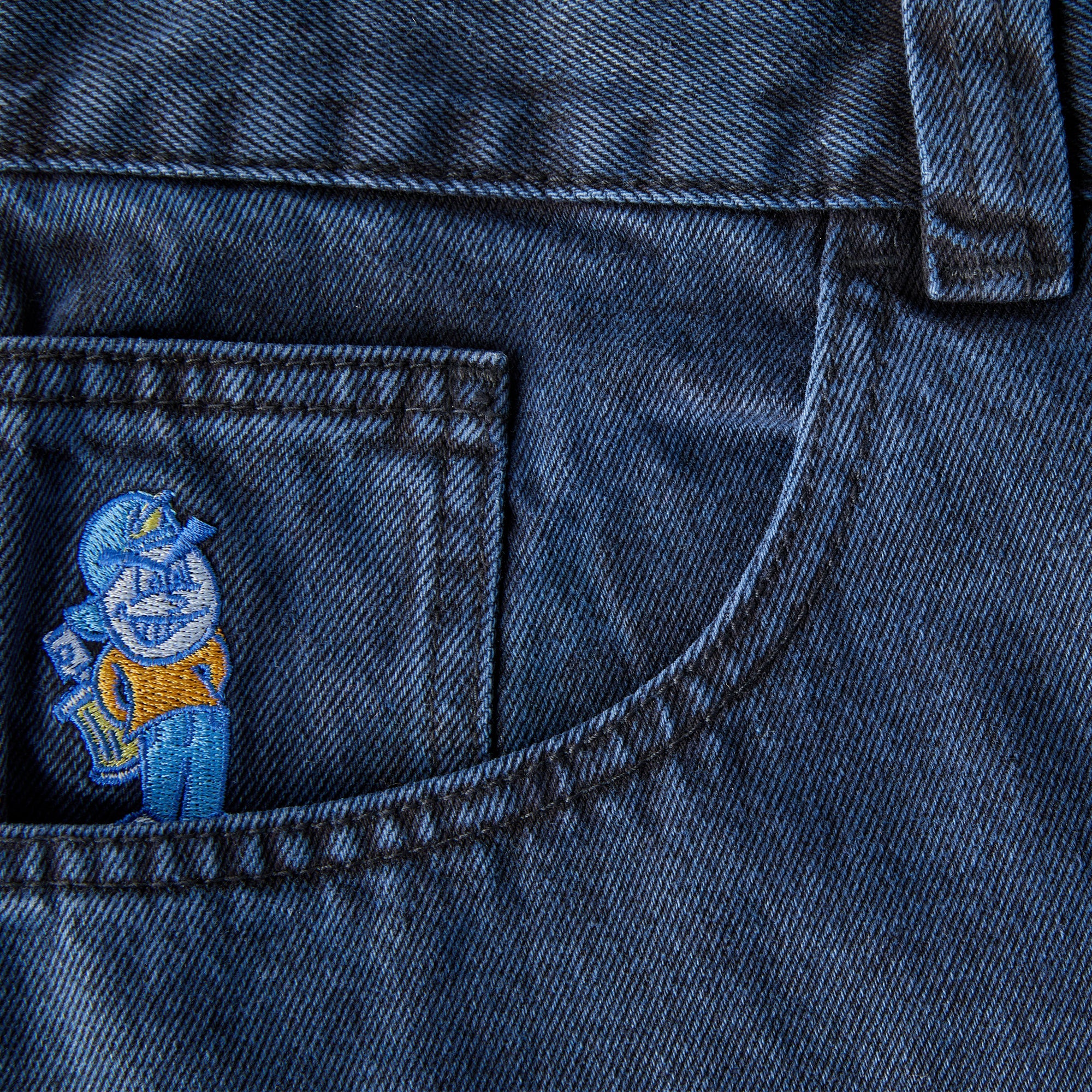 Polar Skate Co. 93 Denim Trousers - Blue Black - Image 3