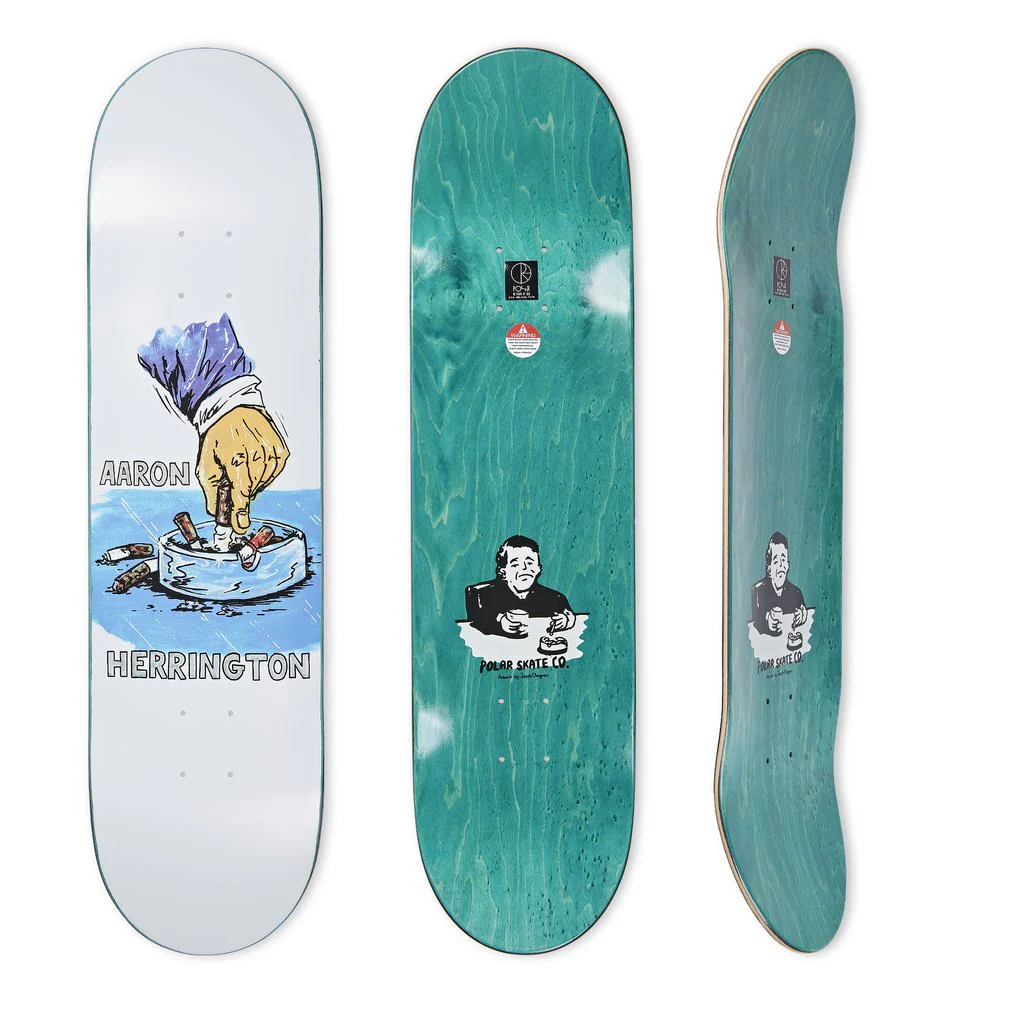Polar Skate Co Aaron Herrington Chain Smoker Skateboard Deck - 8.125