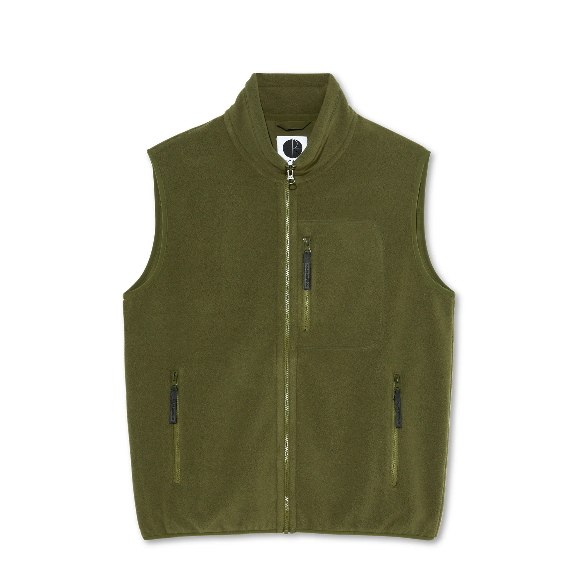 Polar Skate Co Basic Fleece Vest - Army Green - Image 2
