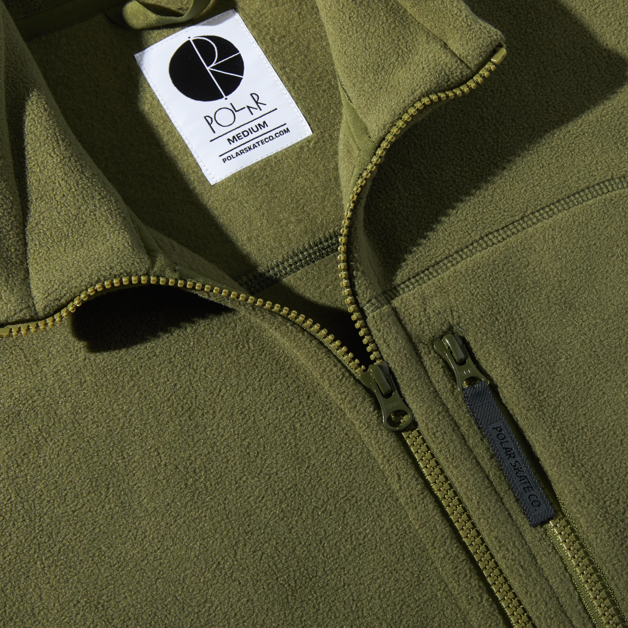 Polar Skate Co Basic Fleece Vest - Army Green - Image 4