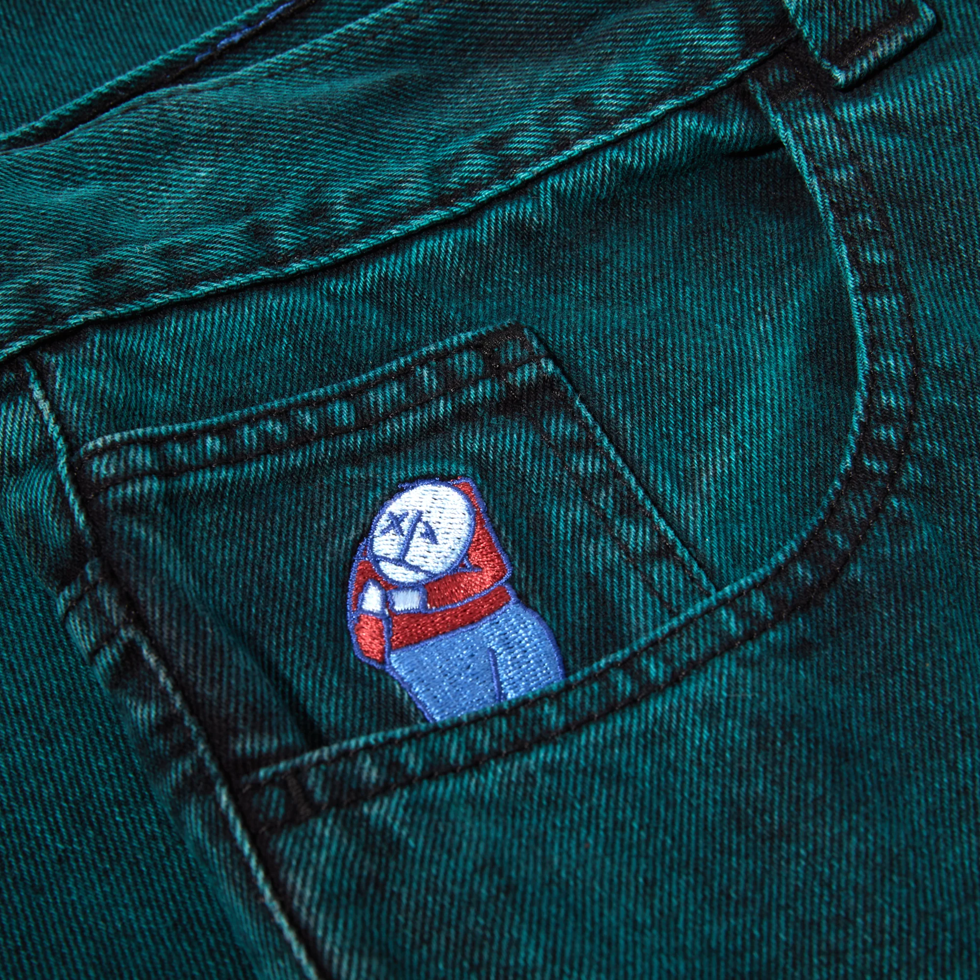 Polar Skate Co Big Boy Jeans - Teal Black - Image 4