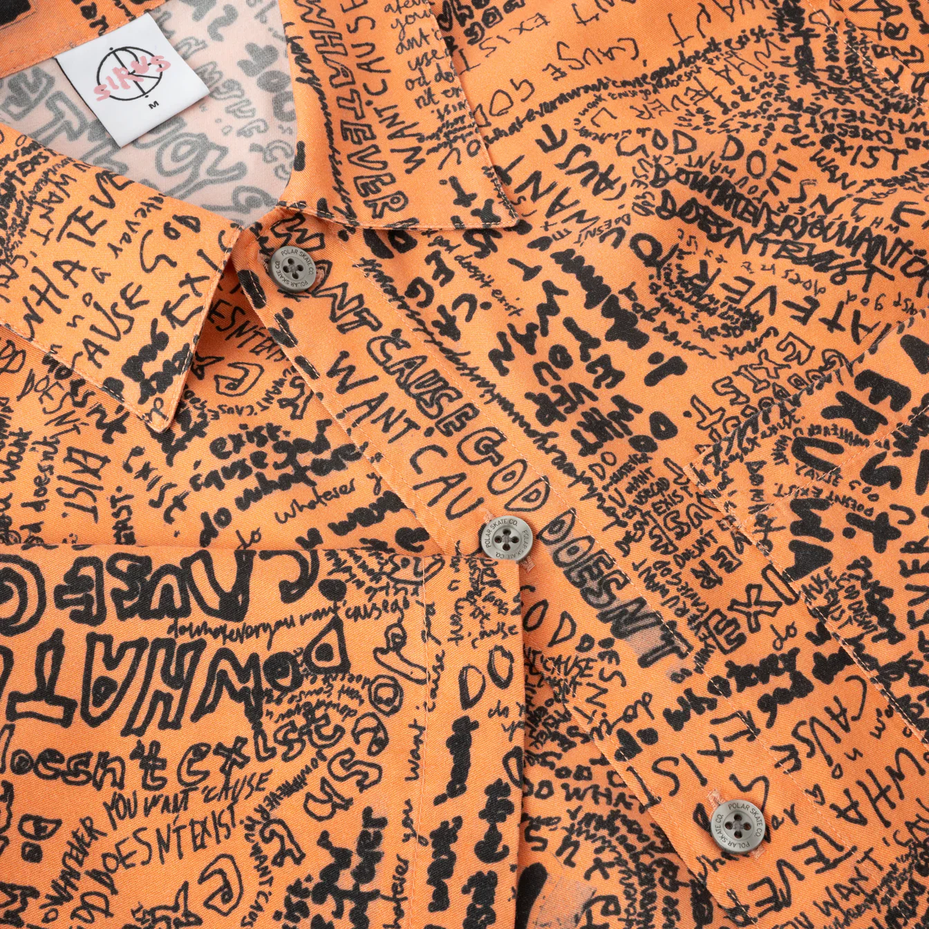 Polar Skate Co Bowling Shirt Shirt Exist - Orange - Image 3