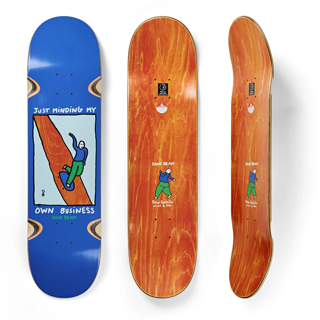 Polar Skate Co Dane Brady Just Minding My Own Business Skateboard Deck - 9.00 - Image 2