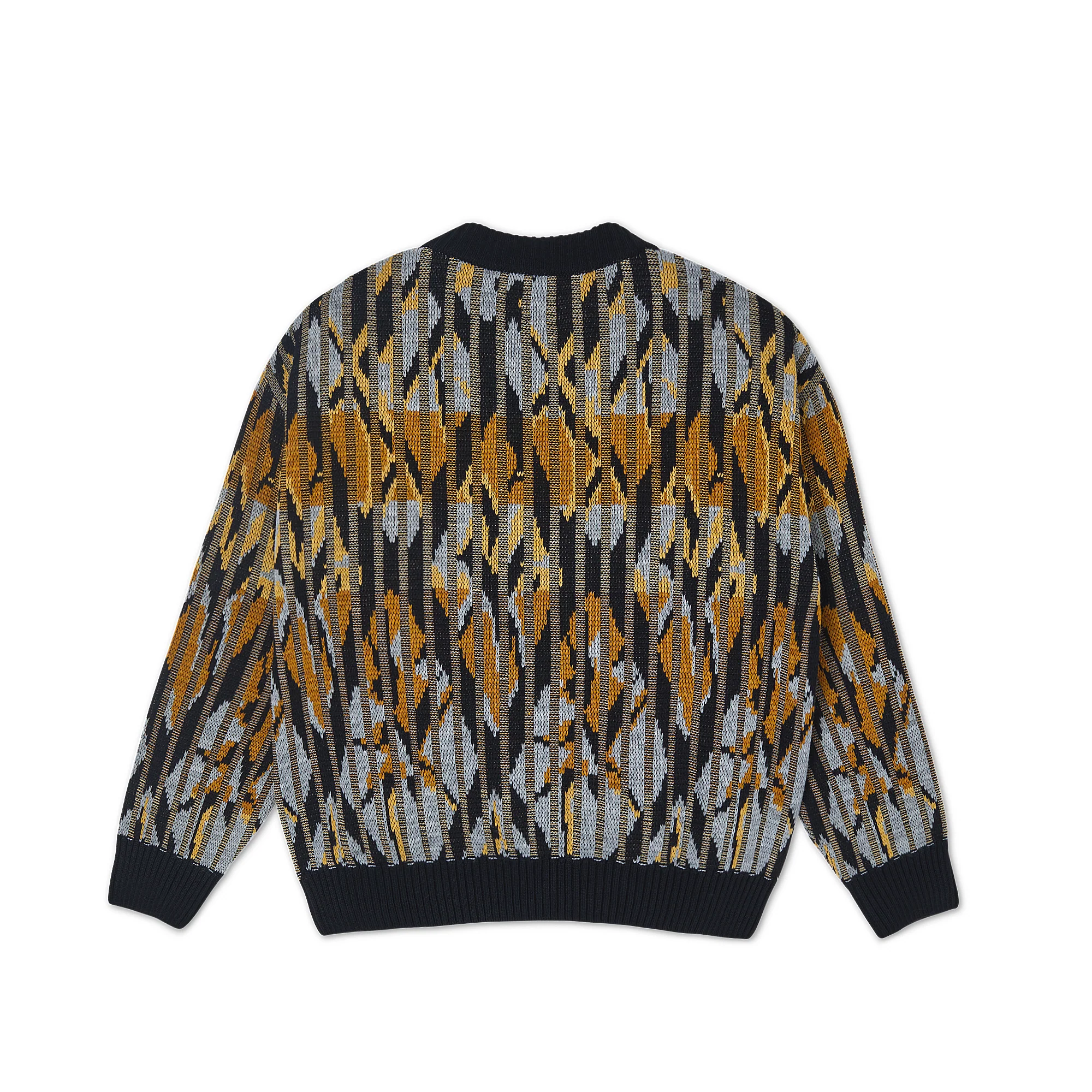 Polar Skate Co HW21 Paul Knit Sweater Black/Yellow - Image 2