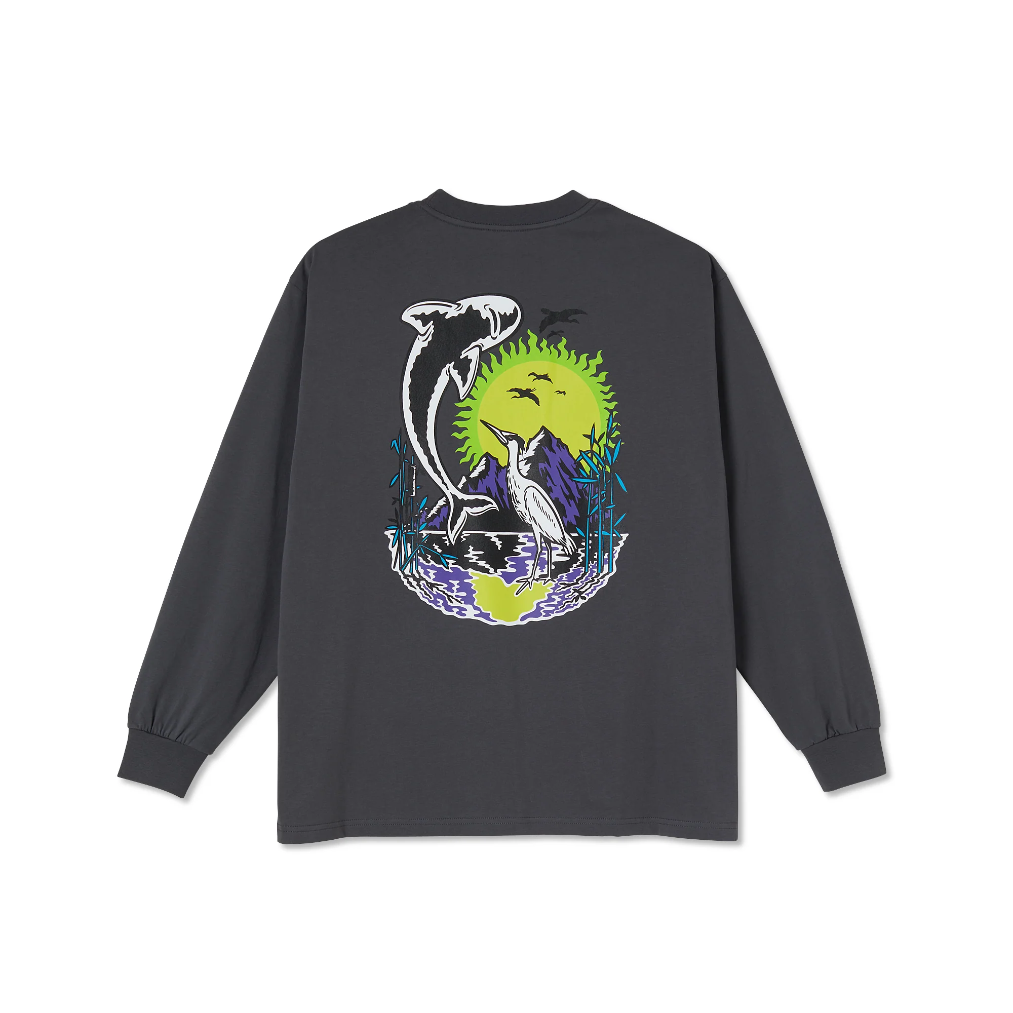 Polar Skate Co Mount Fuji Longsleeve - Graphite - Image 2