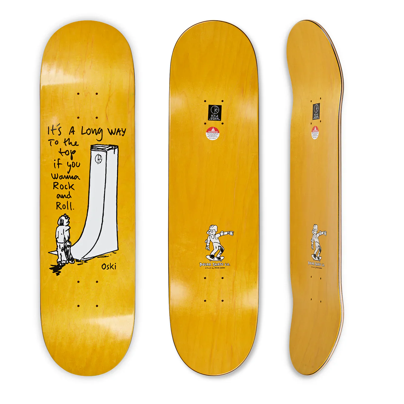 Polar Skate Co Oskar Rosenberg Rock & Roll Skateboard Deck - 8.625