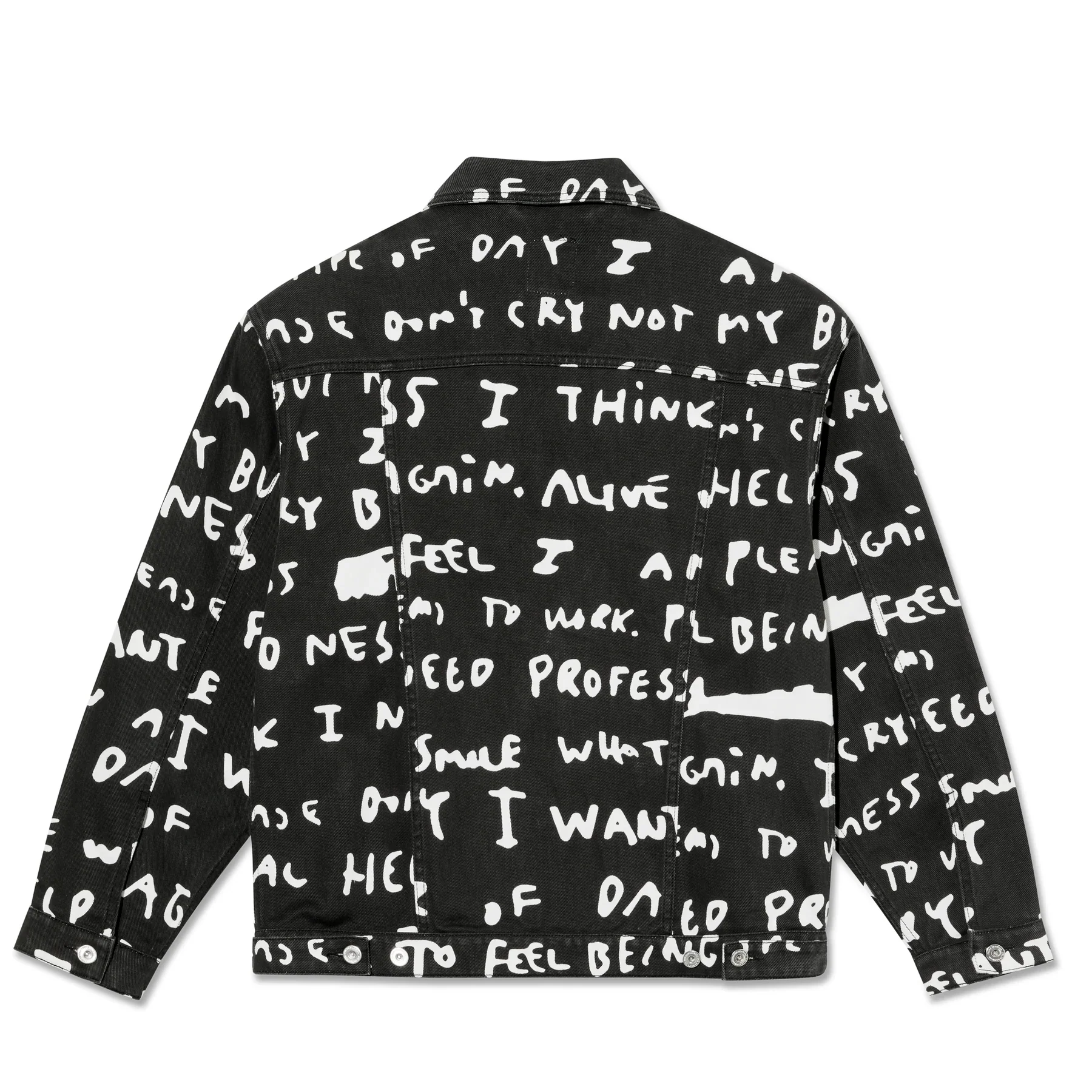 Polar Skate Co. Patrik Jacket | Sad Notes - Black / White - Image 3