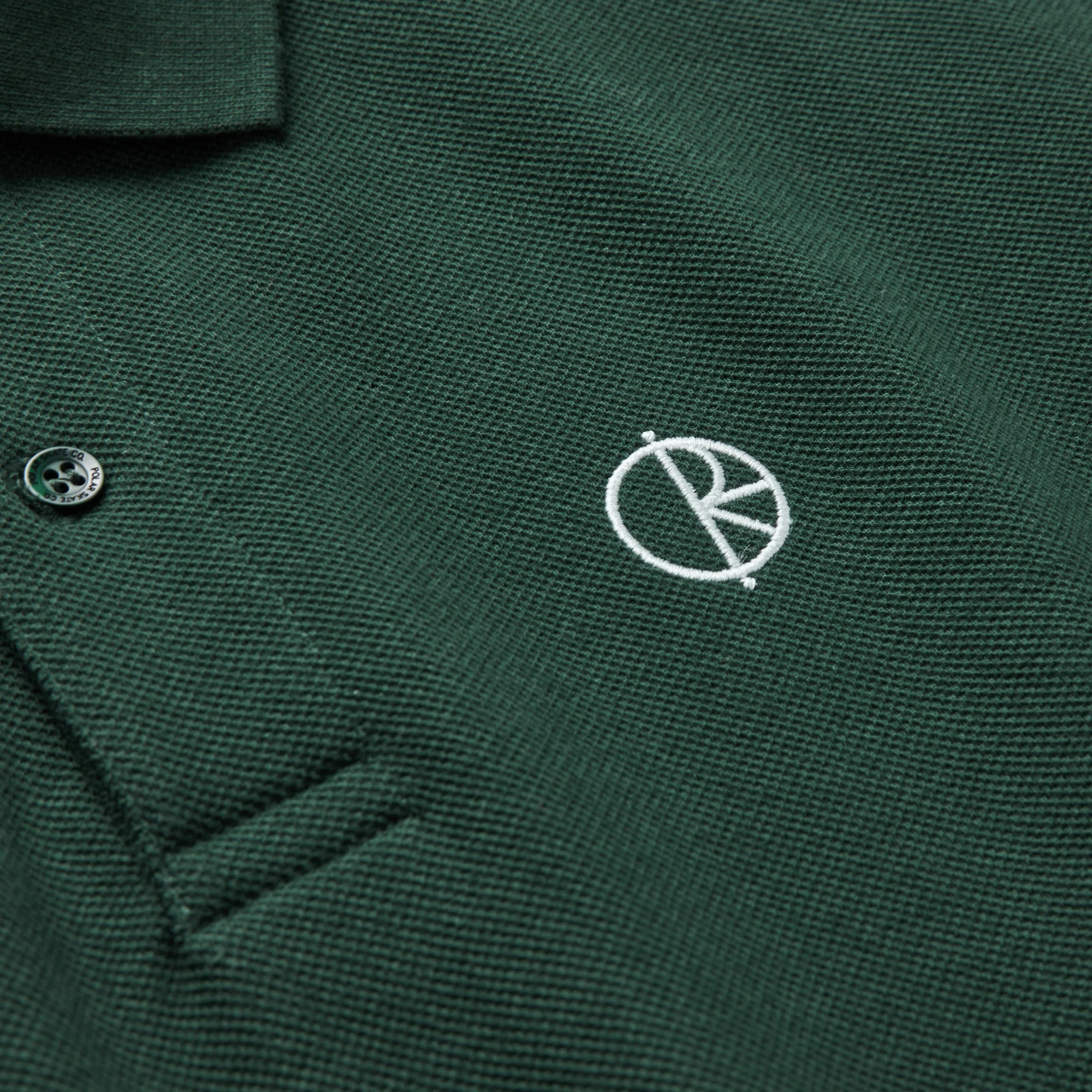 Polar Skate Co Polo Longsleeve Dark Green - Image 3