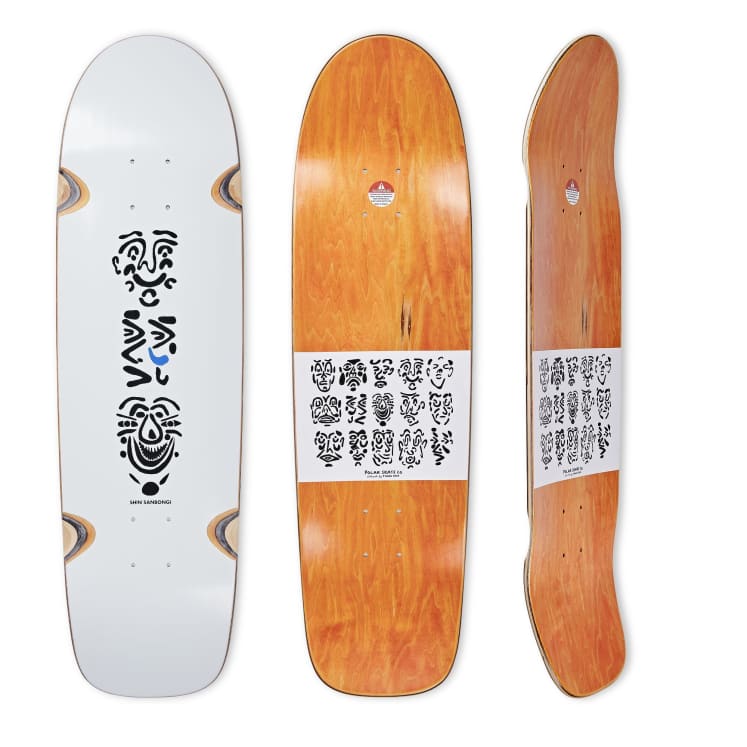 Polar Skate Co Shin Sanbongi Faces Shaped Skateboard Deck Surf Model - 9.0