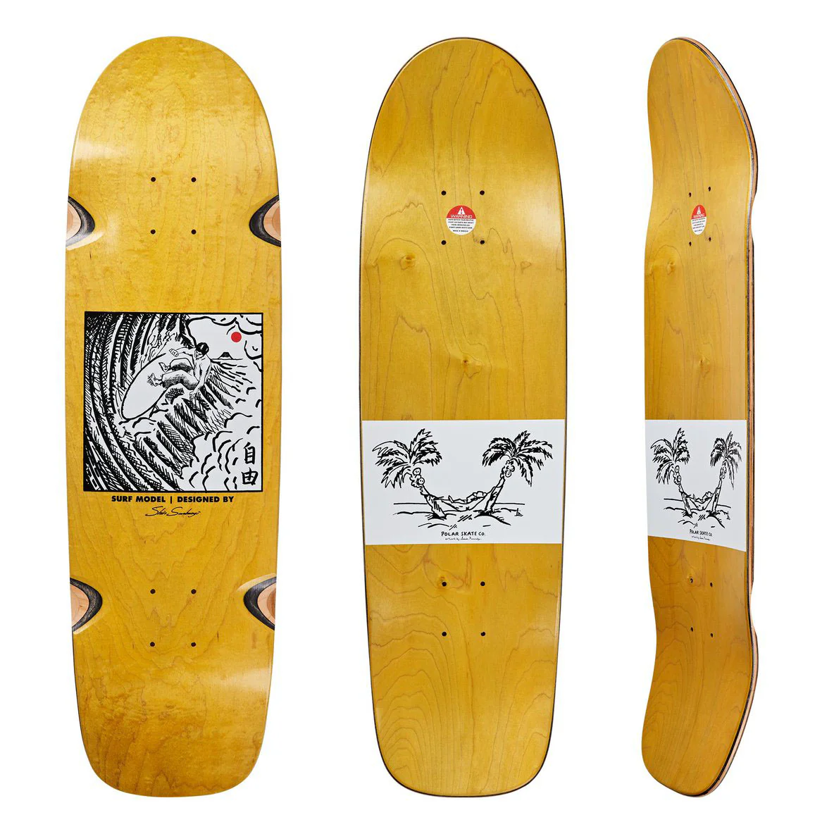 Polar Skate Co Shin Sanbongi Freedom Skateboard Deck Surf Model - 8.75 - Image 2