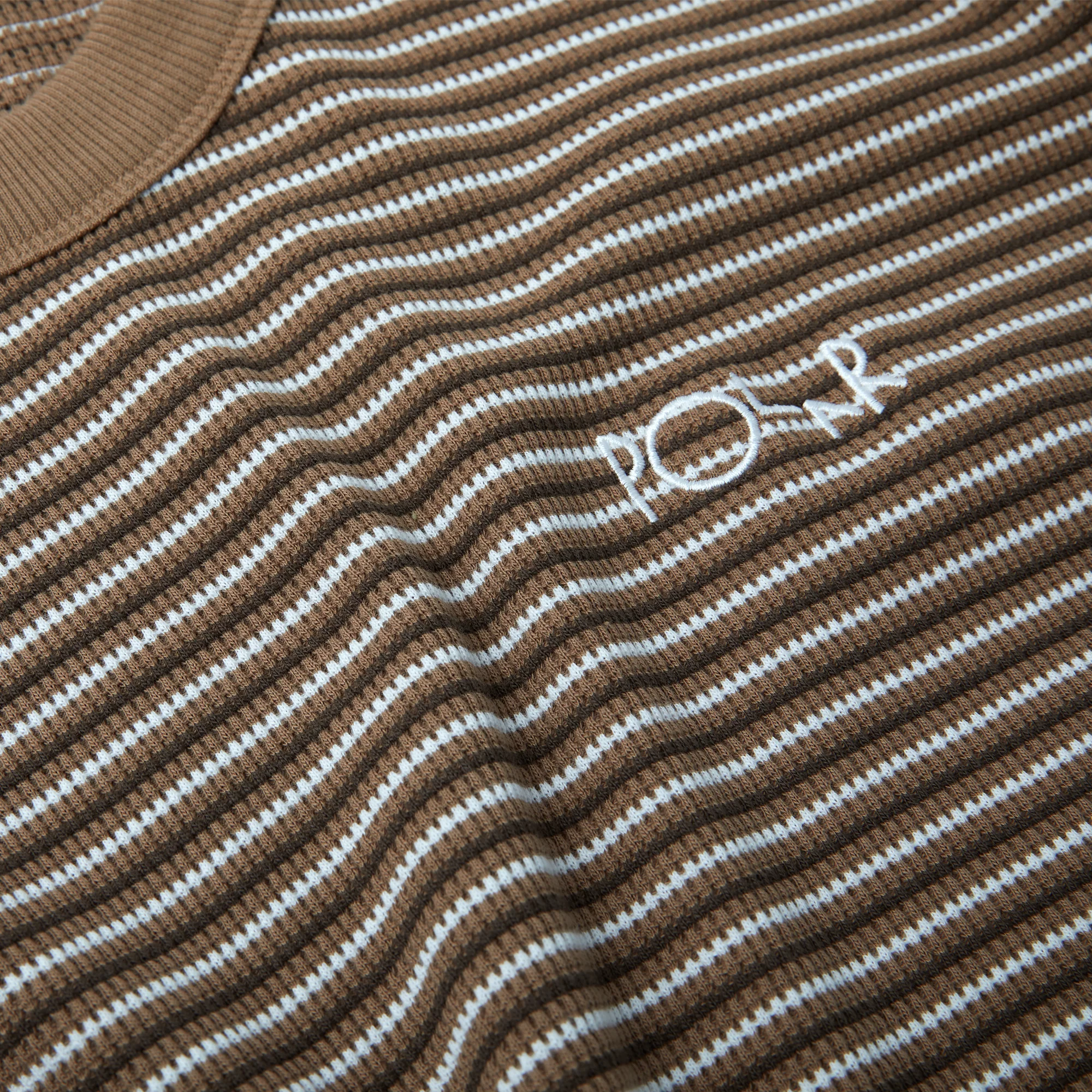 Polar Skate Co Shin Waffle Knit Tee Brown - Image 3
