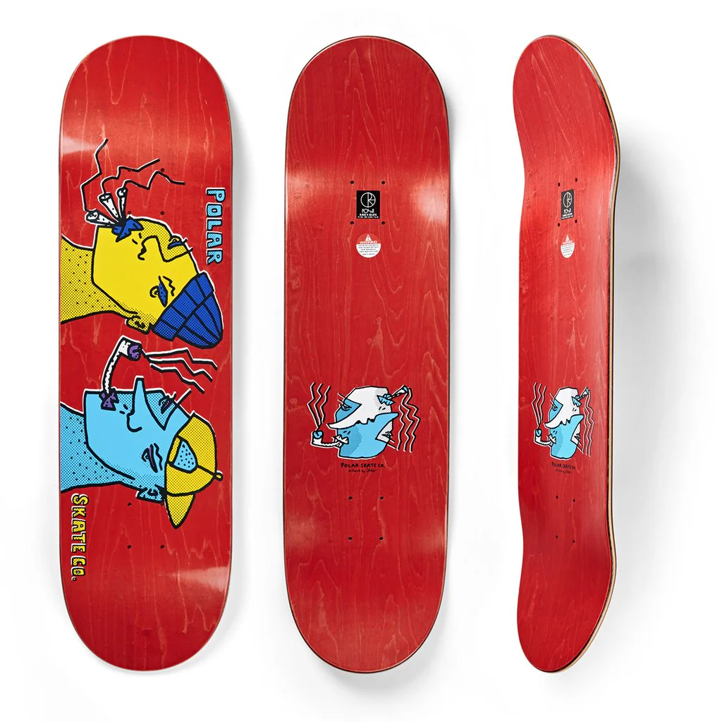 Polar Skate Co Team Smoking Heads Skateboard Deck - 8.125 - Image 2
