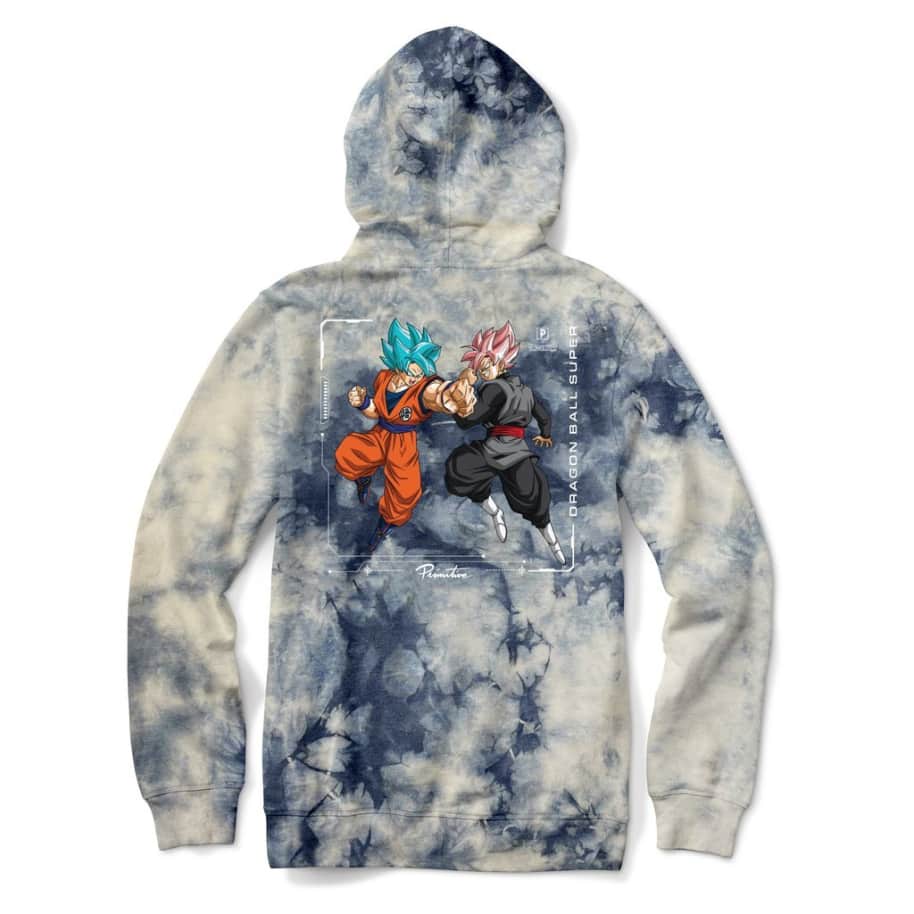 Primitive Skateboarding X Dragon Ball Super Goku Versus Washed Hood - Navy - Image 2