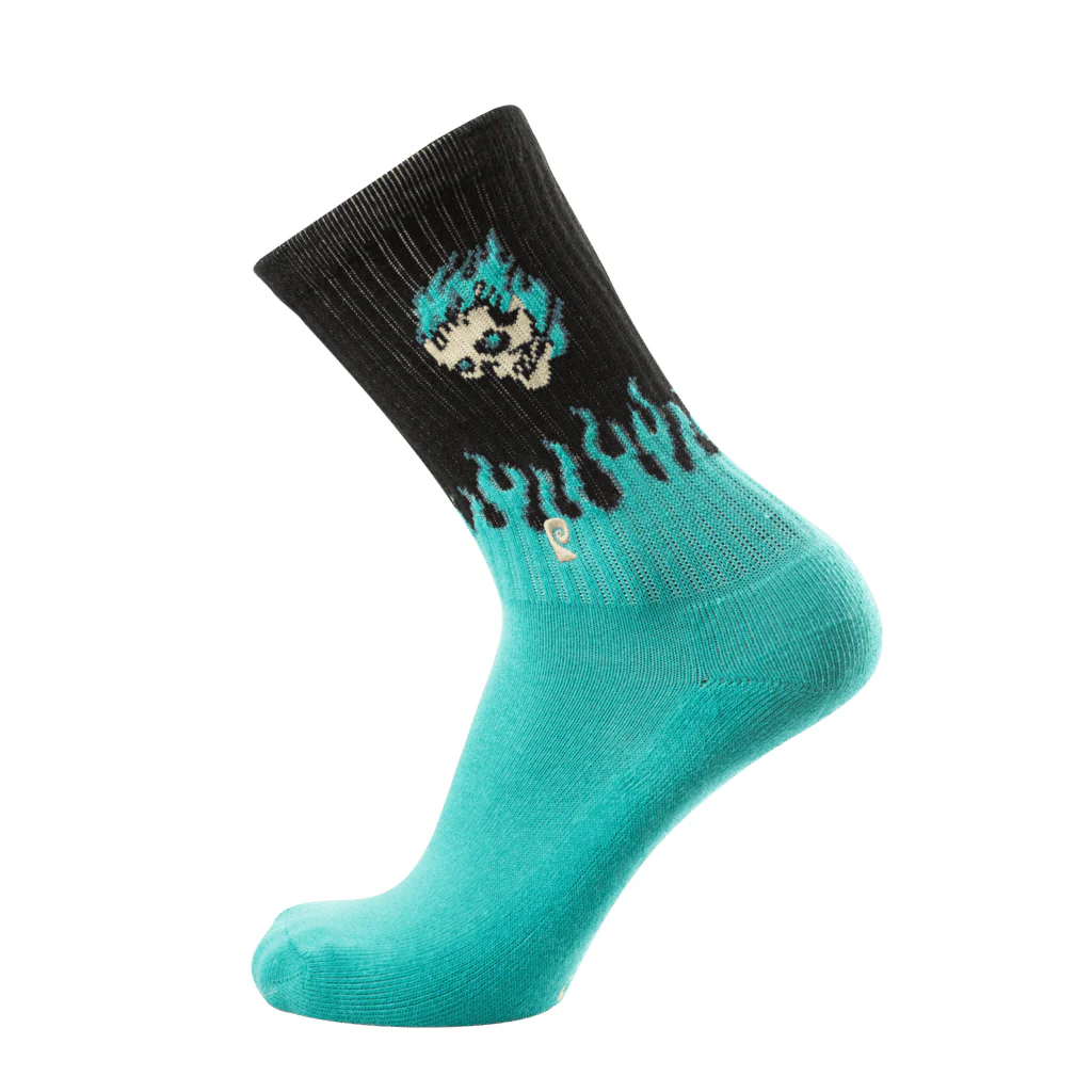 Psockadelic Flaming Skull P Socks