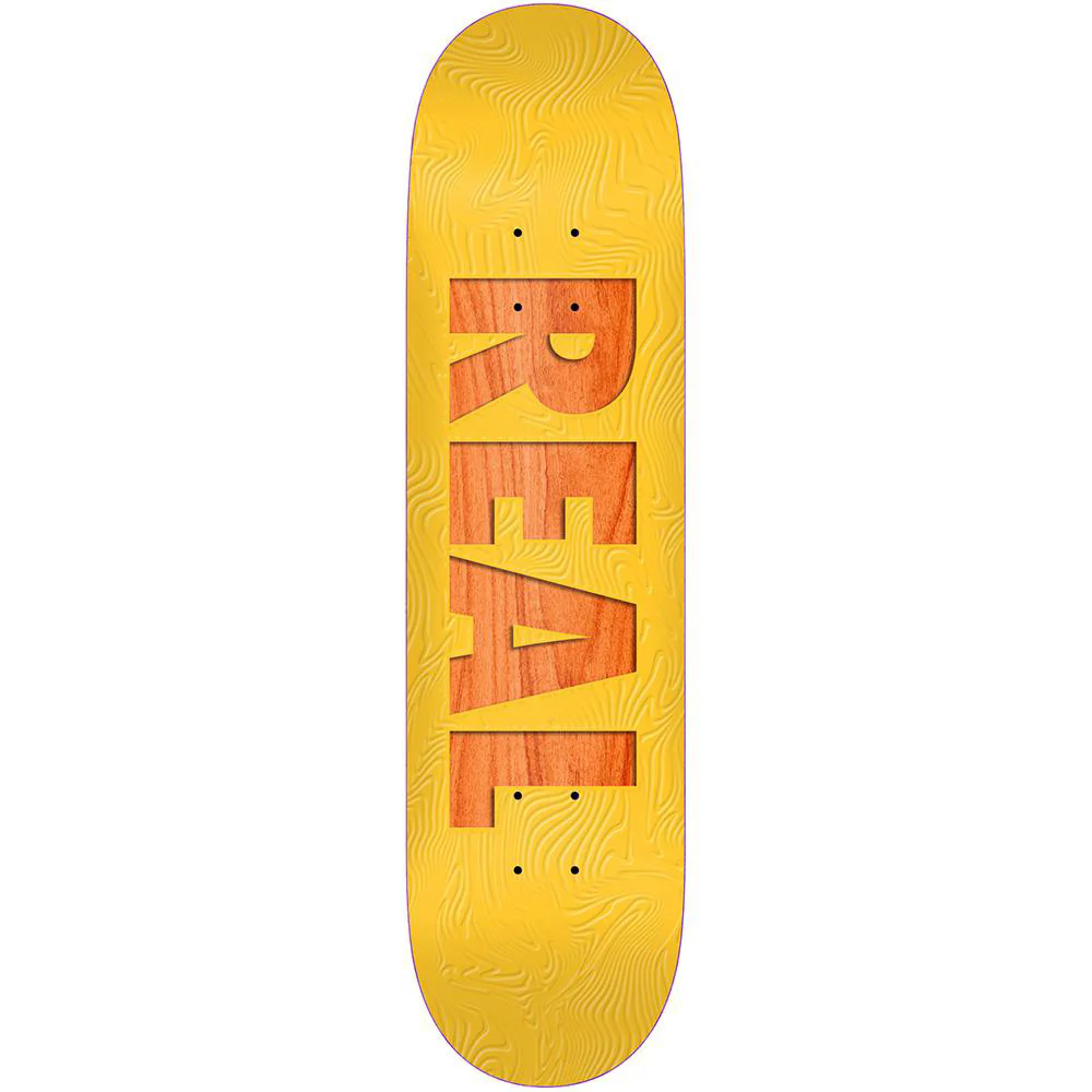 Real Skateboards Bold Series Yellow Skateboard Deck - 8.06
