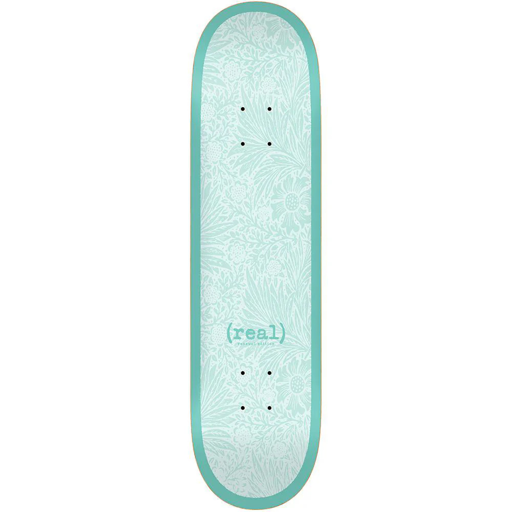 Real Skateboards Flowers Renewal Turquoise Skateboard Deck - 8.25