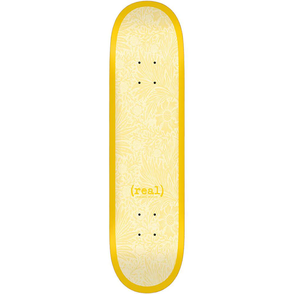 Real Skateboards Flowers Renewal Yellow Skateboard Deck - 8.38