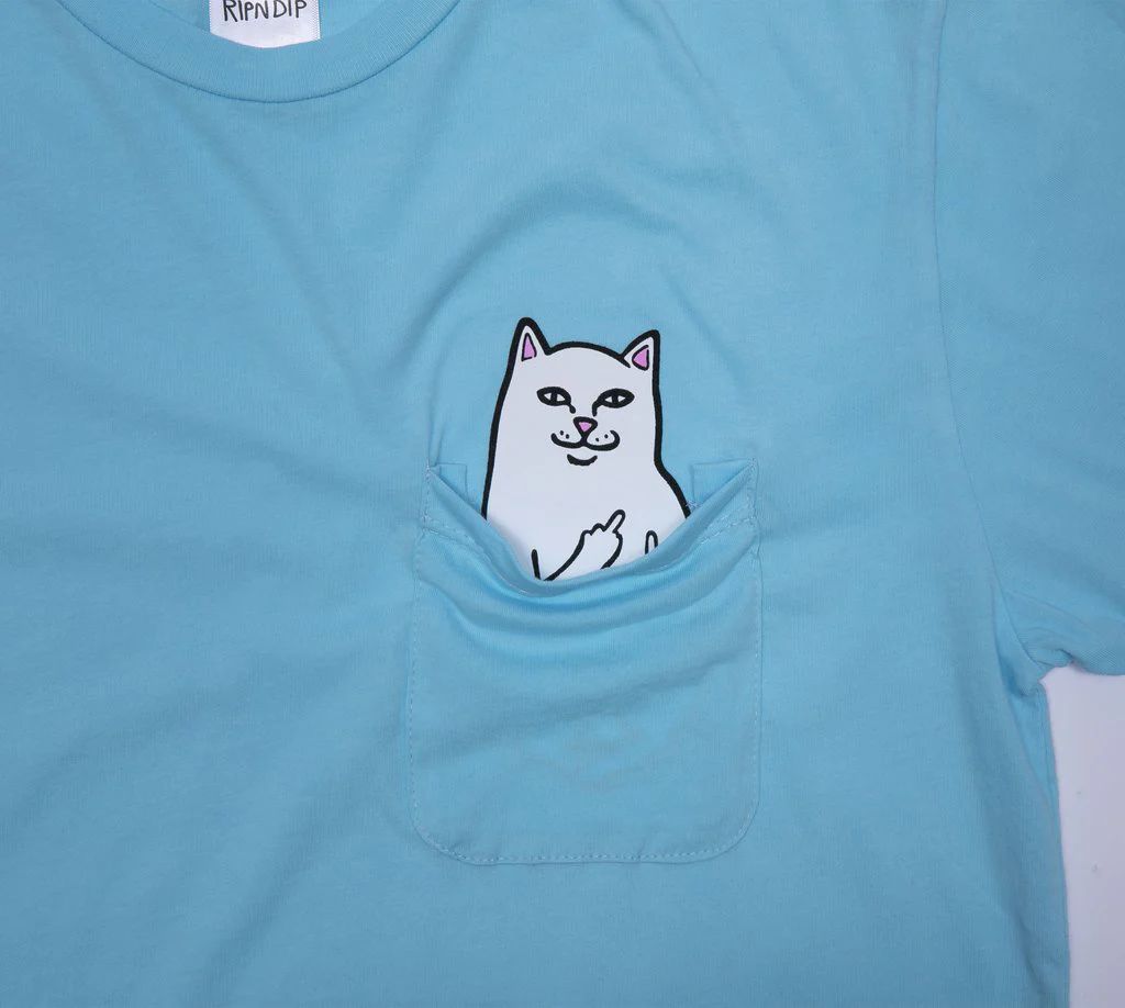 RIPNDIP Lord Nermal Pocket T-shirt Baby Blue - Image 2