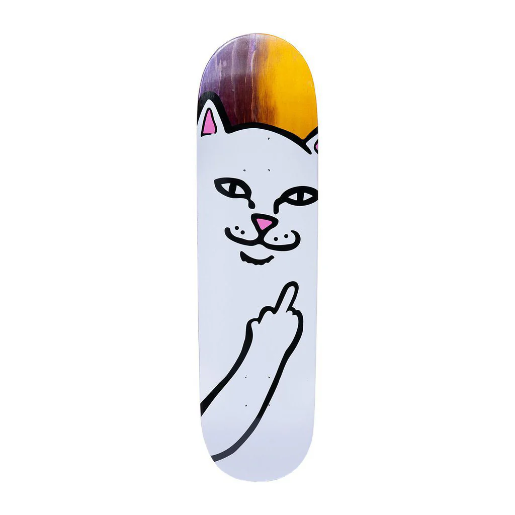 Rip N Dip Lord Nermal Skateboard Deck - 8.00 (Purple/Yellow Stain)