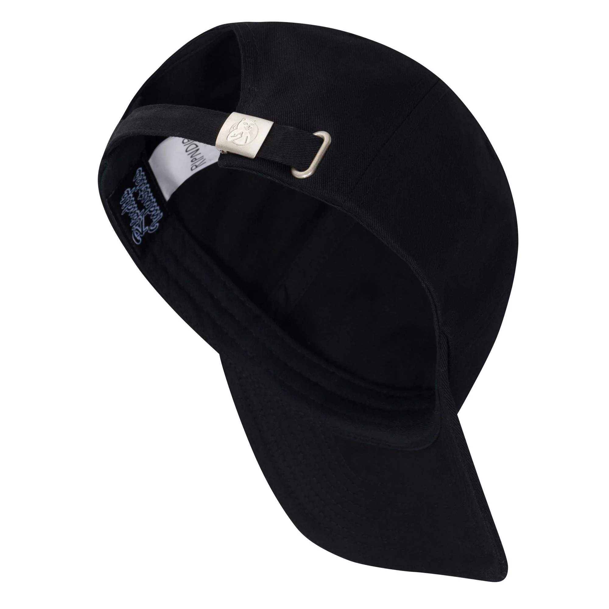 Rip N Dip x World Industries RIPNDIP Industries 6 Panel Strapback Cap - Black - Image 4