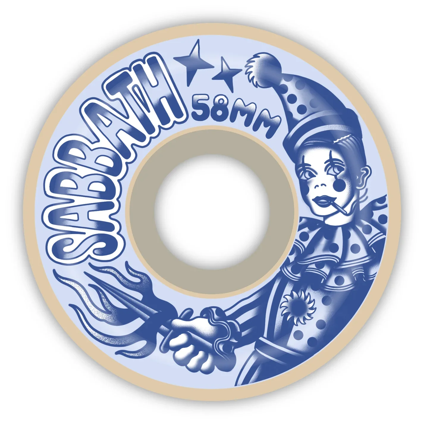 Sabbath Stabby The Clown ATU Formula Conical Skateboard Wheels 58mm 99a Duro