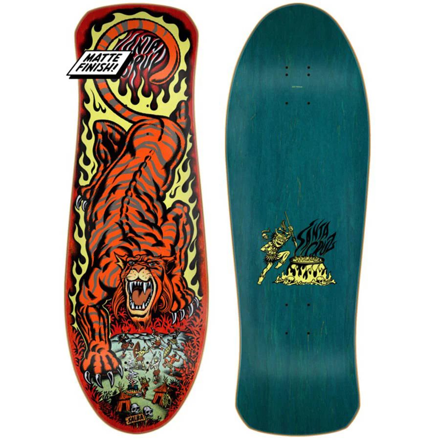 Sanat Cruz Salba Tiger Yellow Reissue Skateboard Deck - 10.25 (Shaped) - Image 2