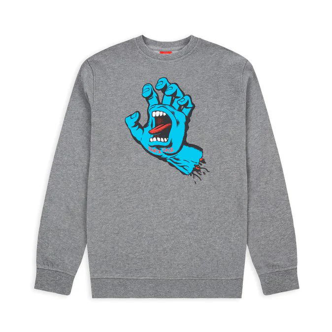 Santa Cruz Screaming Hand Crew Dark Heather
