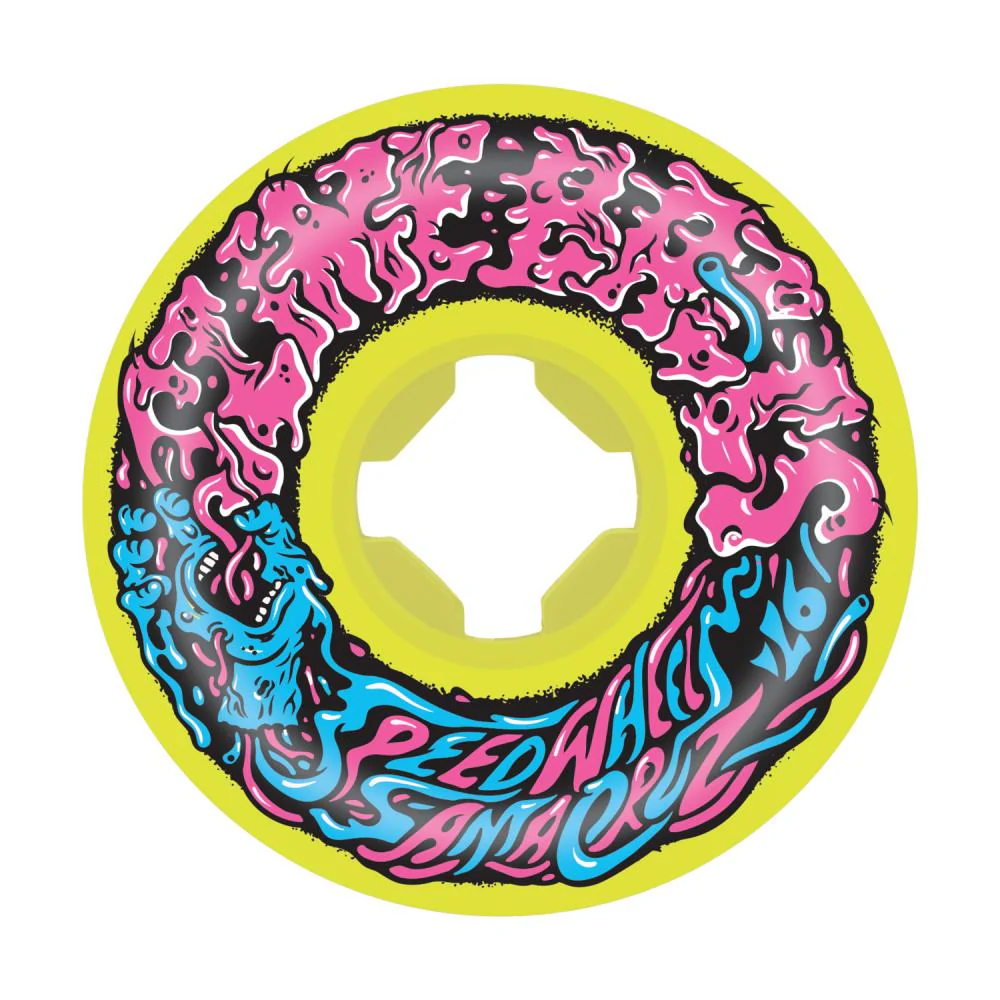 Santa Cruz Slime Balls Wheels Vomit Mini II 97a Skateboard Wheels Yellow - 54mm
