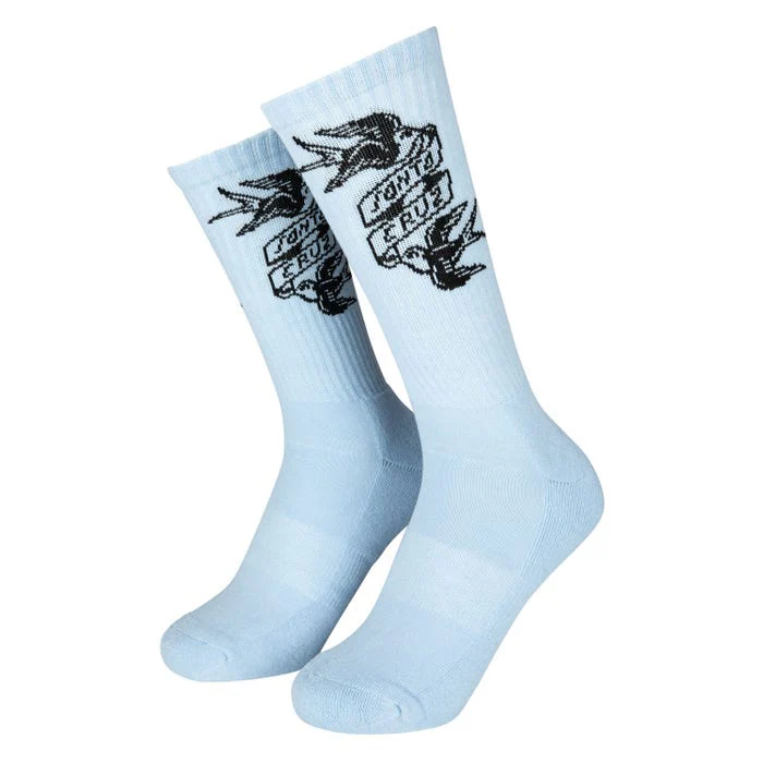 Santa Cruz Sommer Sparrow Socks (2 Pack) - Crystal Blue & White - Image 2