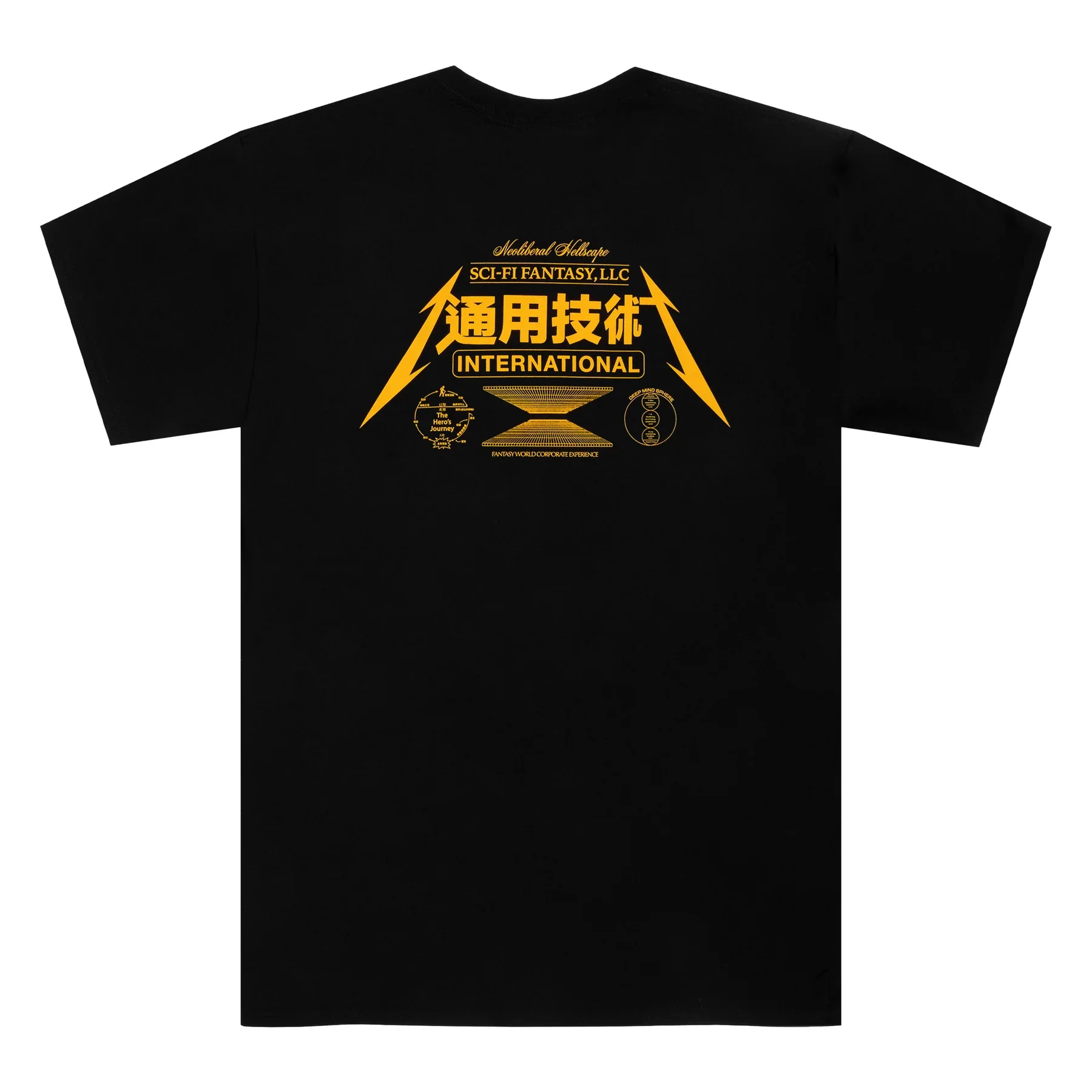 Sci-Fi Fantasy Neoliberal Tee - Black - Image 2