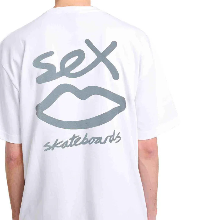 Sex Skateboards 3M Reflective Back Print T-Shirt - White - Image 2